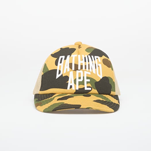 Mütze A BATHING APE 1st Camo Nyc Logo Mesh Cap Yellow UNISEX