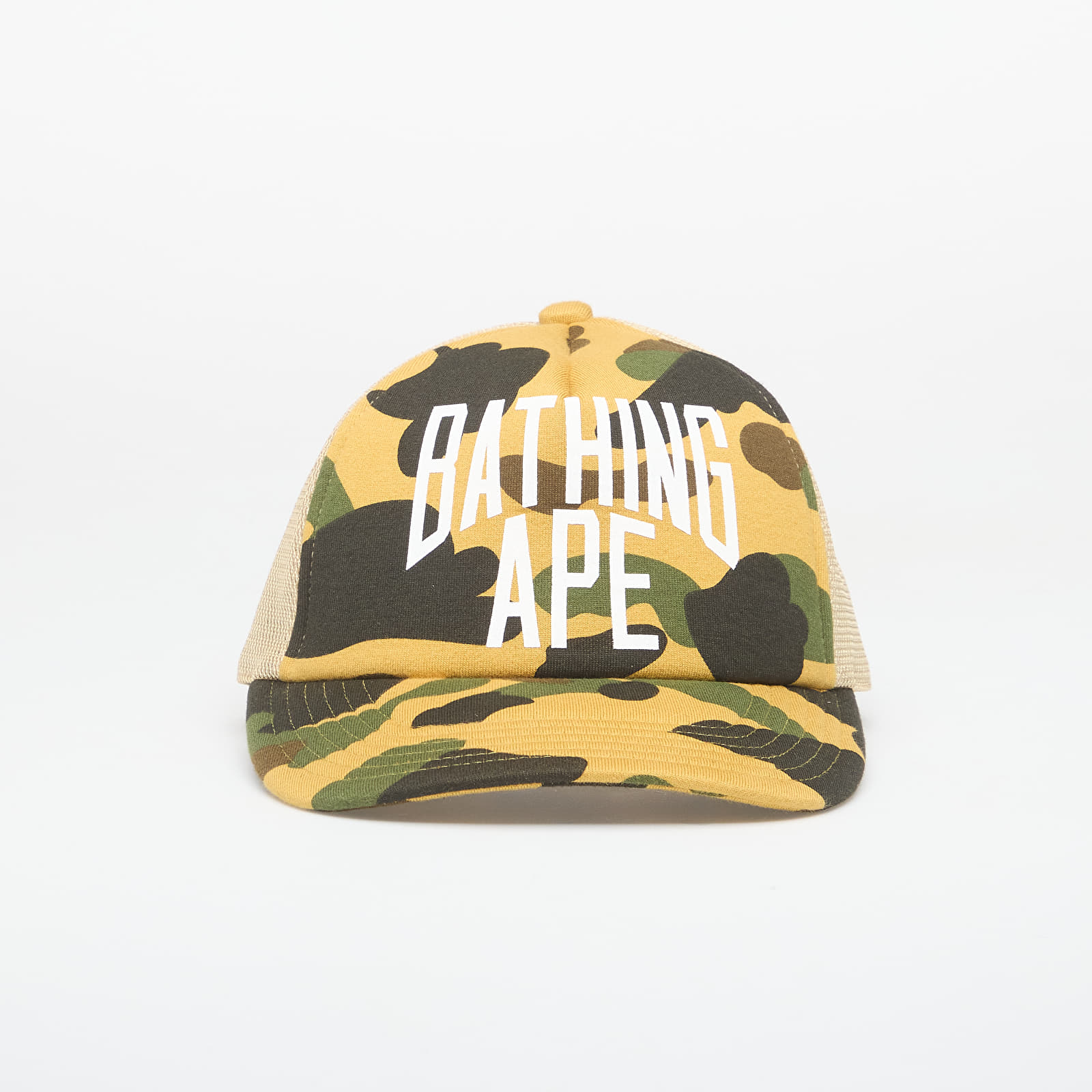 Caps A BATHING APE 1st Camo Nyc Logo Mesh Cap Yellow UNISEX