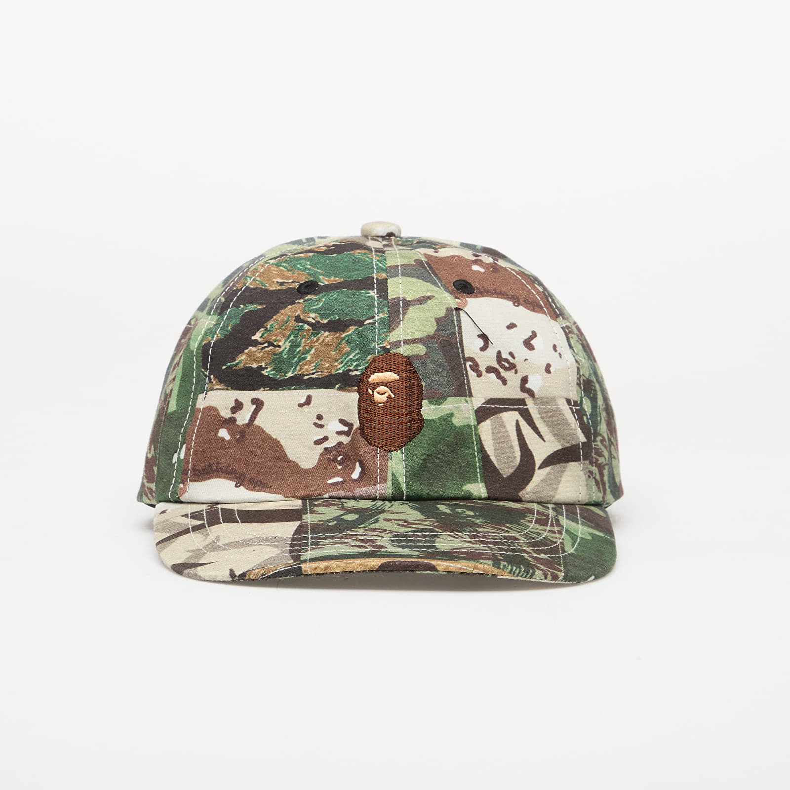 Caps A BATHING APE Camo Patchwork Panel Cap Green