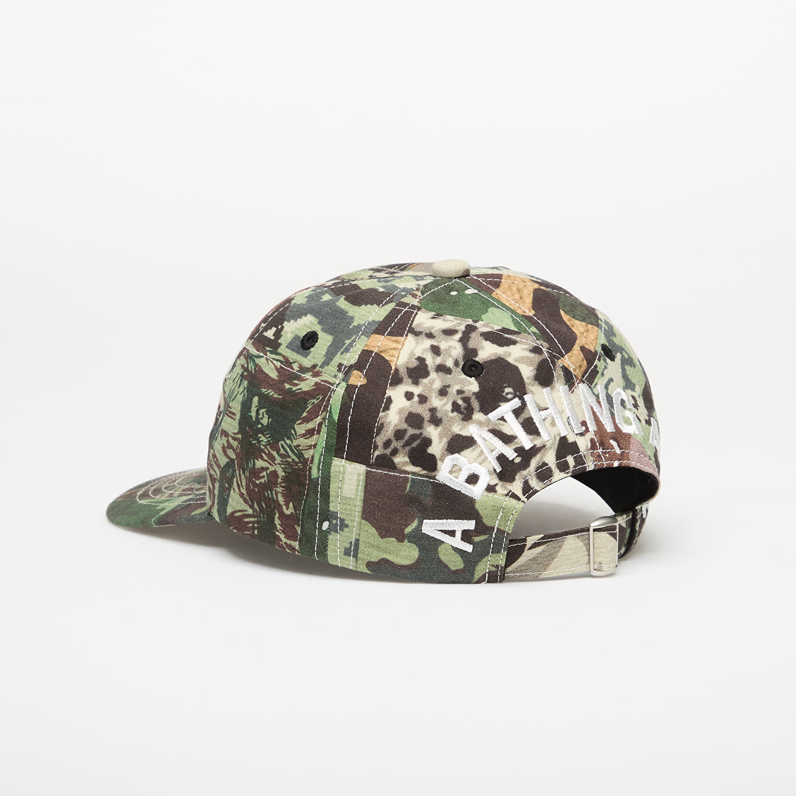 Caps A BATHING APE Camo Patchwork Panel Cap Green