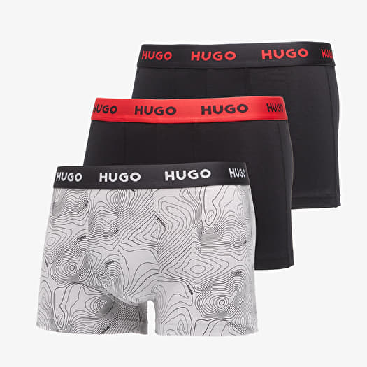 Boxershorts Hugo Boss Trunk Triplet Design Black