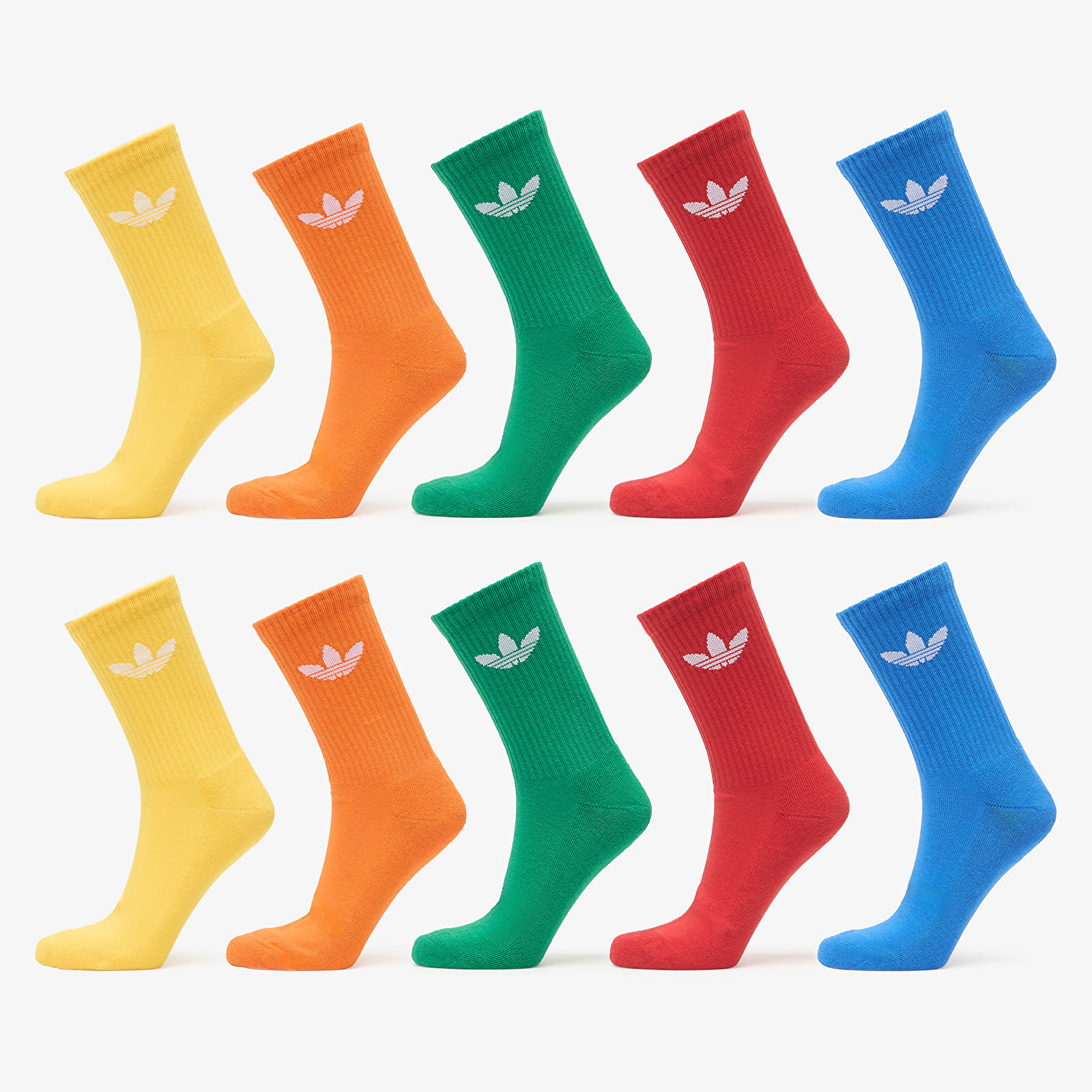 Socks adidas Trefoil Crew Socks 10-Pack Blue/ Green/ Better Scarlet