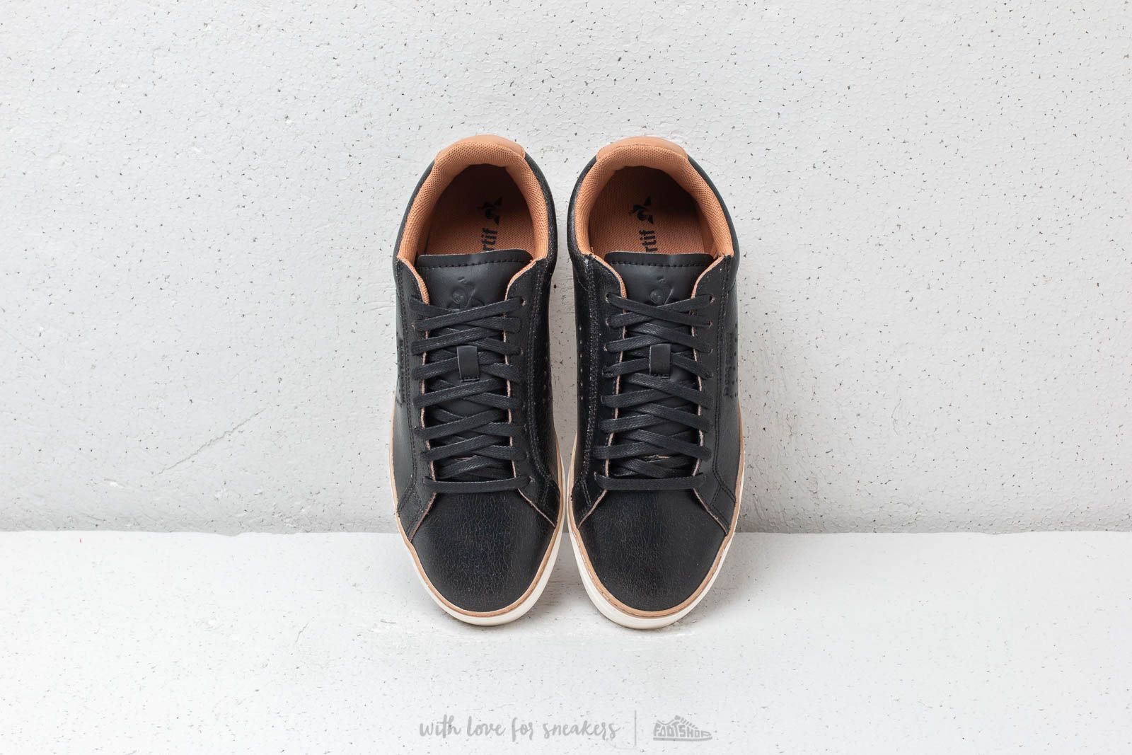 Scarpe uomo Le Coq Sportif Courtace Premium Black/ Brown Sugar