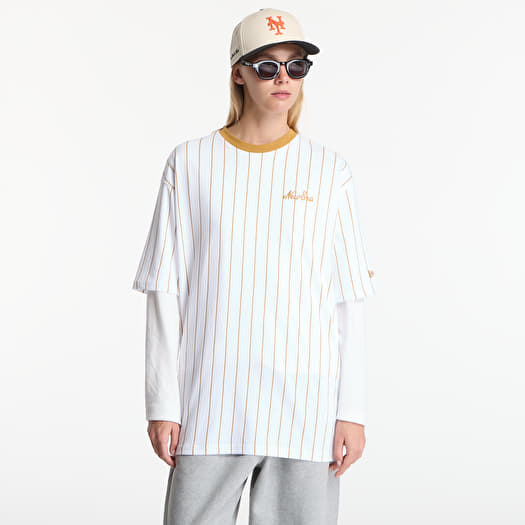 T-shirt New Era Pinstripe OS Tee UNISEX Optic White/ DOC