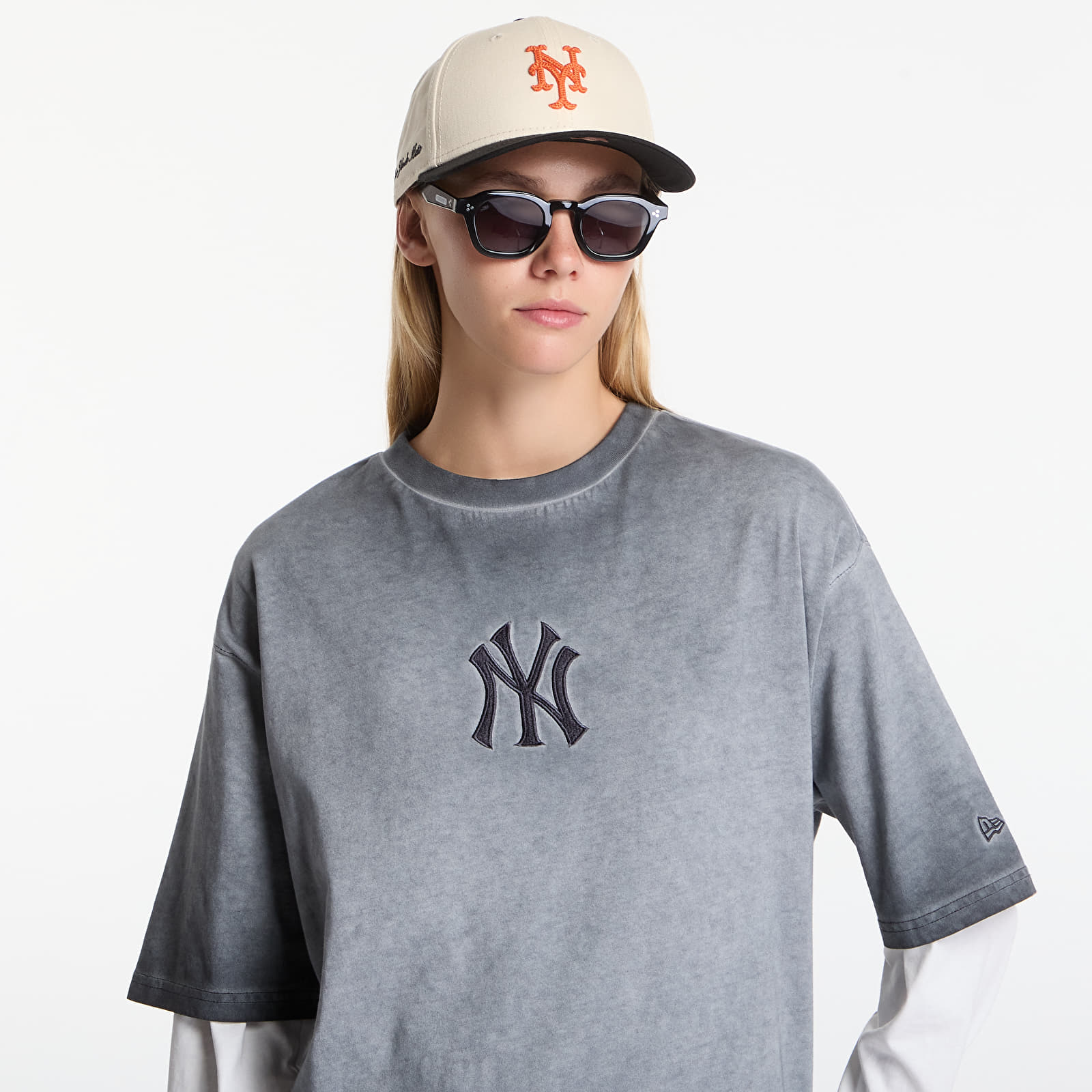 T-shirts New Era MLB Washed Logo Tee New York Yankees UNISEX Black