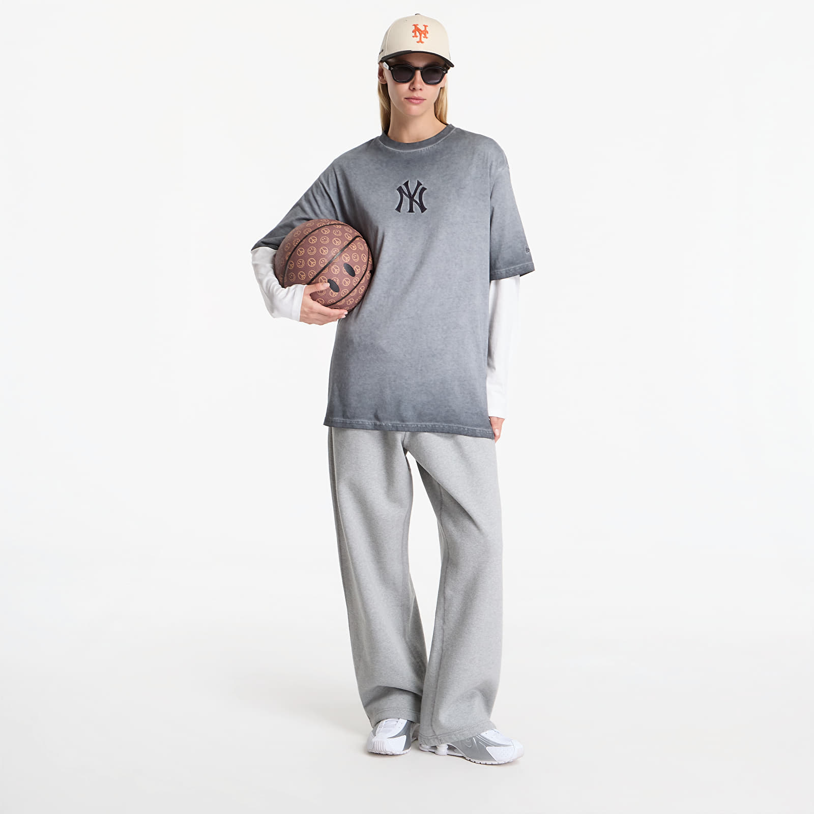 T-shirts New Era MLB Washed Logo Tee New York Yankees UNISEX Black
