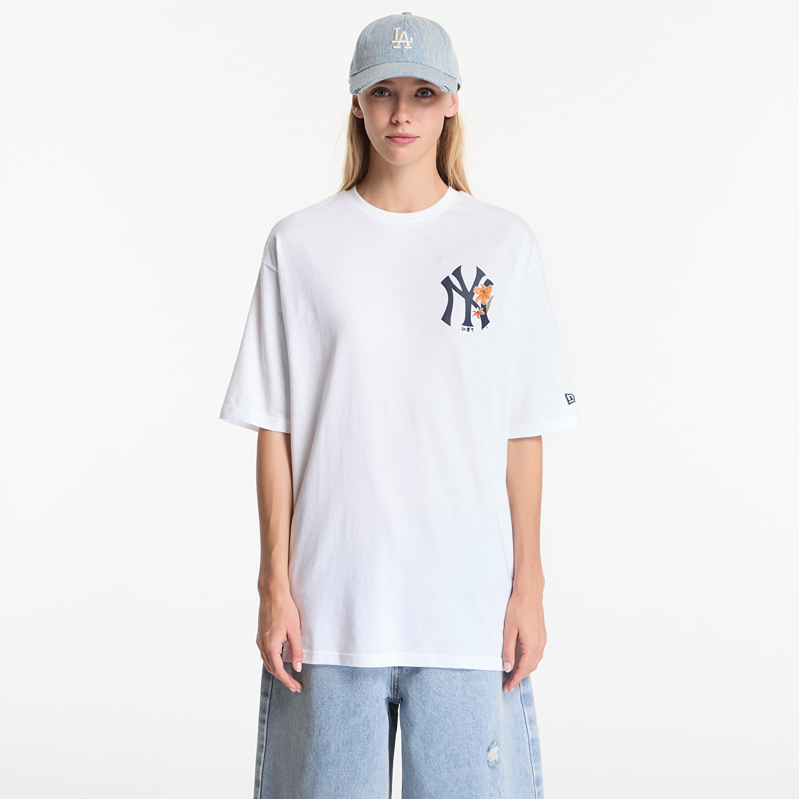 T-shirts New Era MLB Floral OS Tee New York Yankees UNISEX Optic White