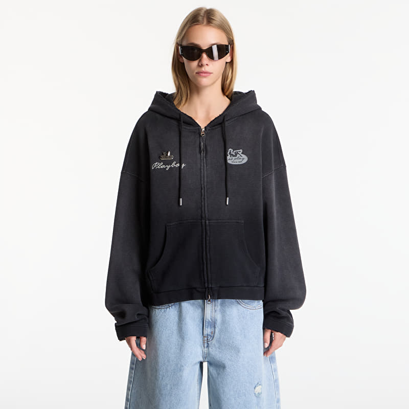 Sweatshirt Playboy x FTSHP Waffle Hoodie Dark Grey