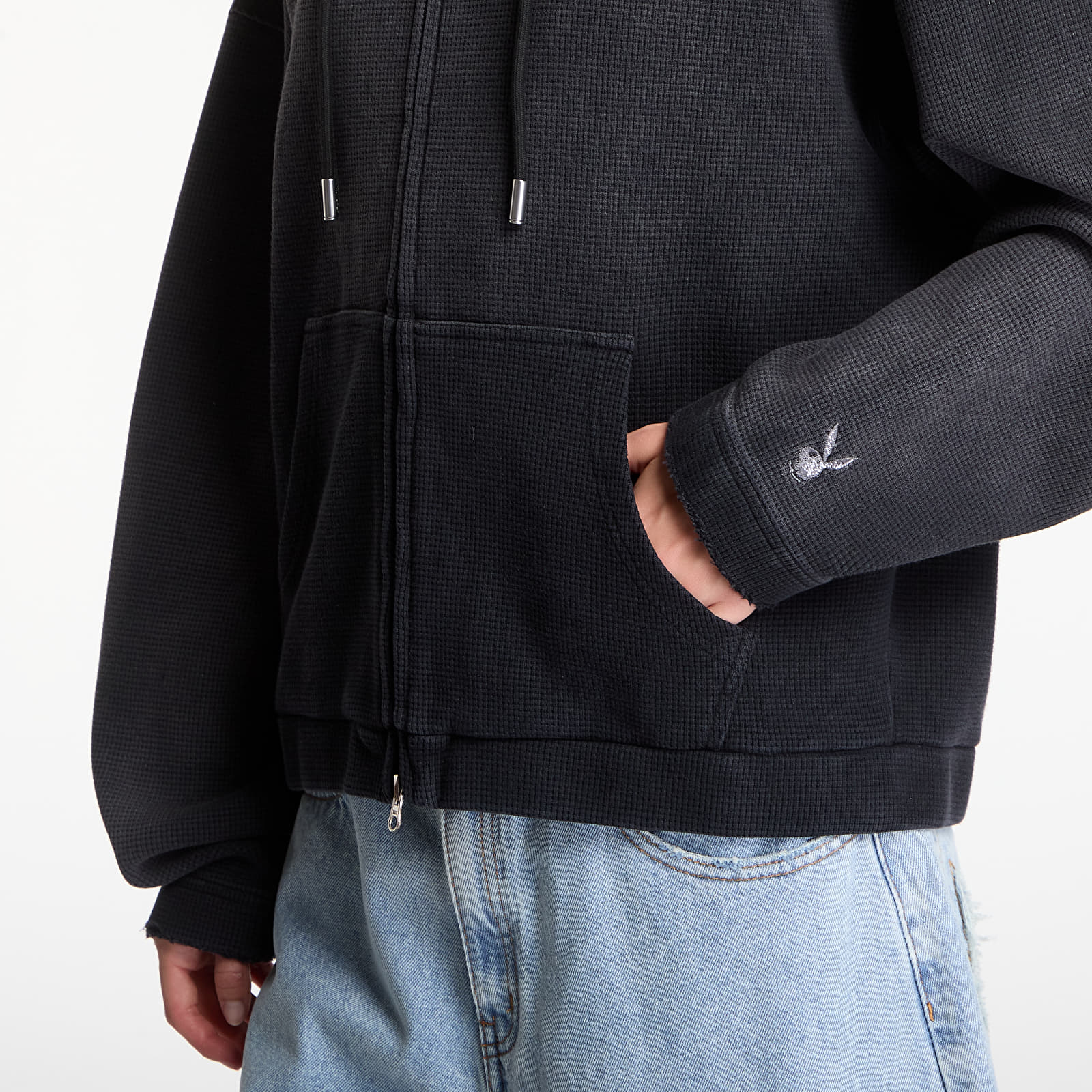 Hoodies and sweatshirts  Playboy x FTSHP Waffle Hoodie Dark Grey
