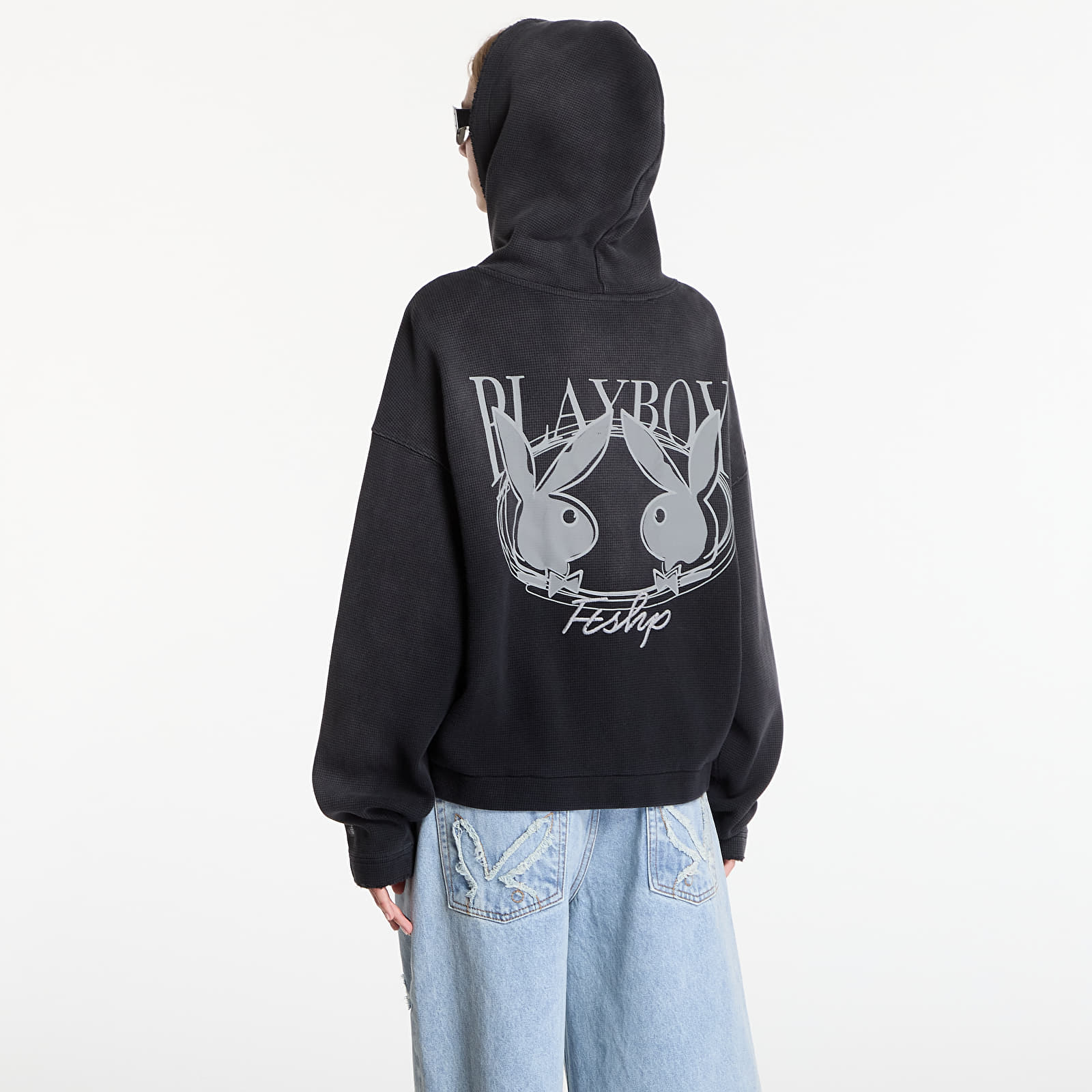 Hoodies and sweatshirts  Playboy x FTSHP Waffle Hoodie Dark Grey