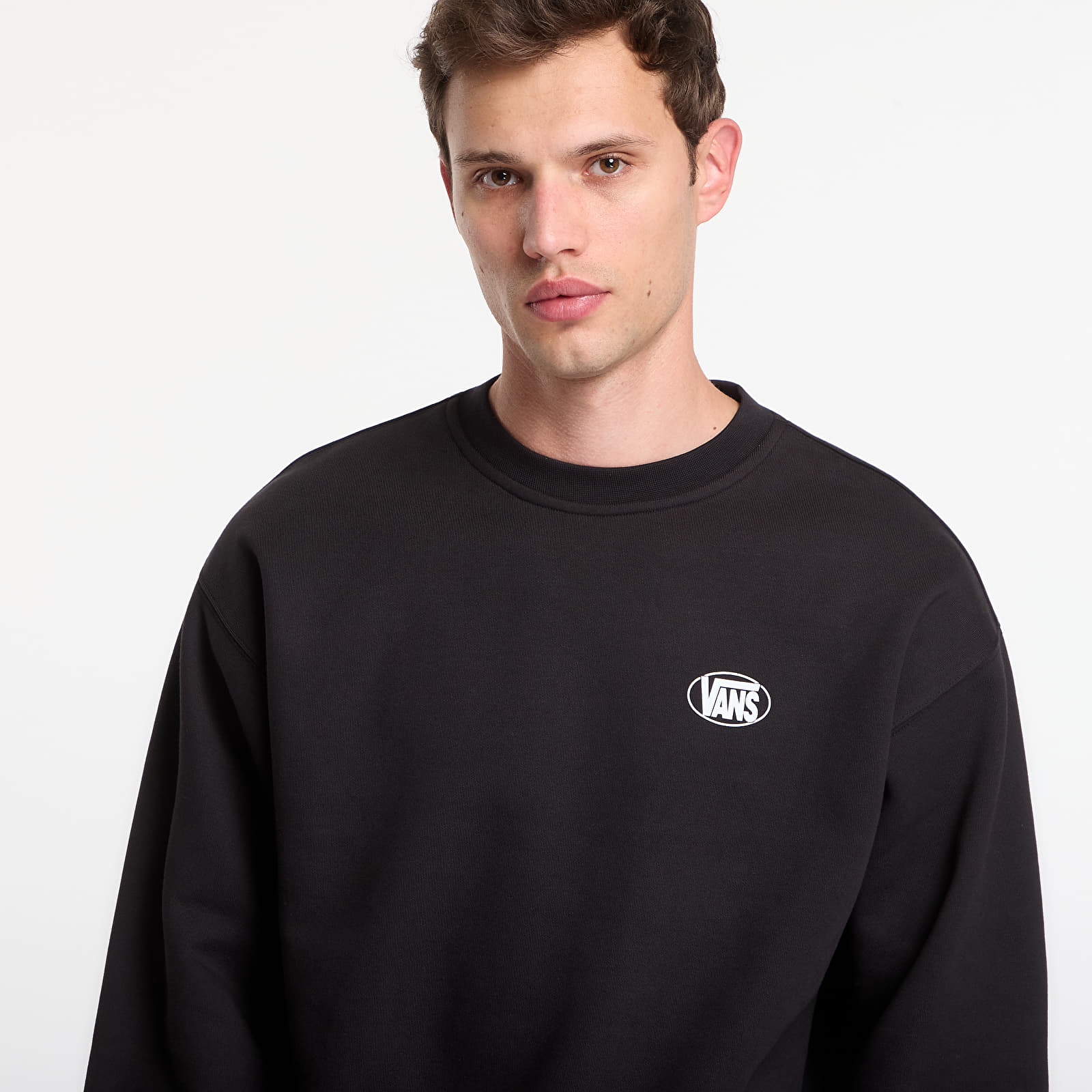 Men's hoodies Vans Oval Logo Crew Black