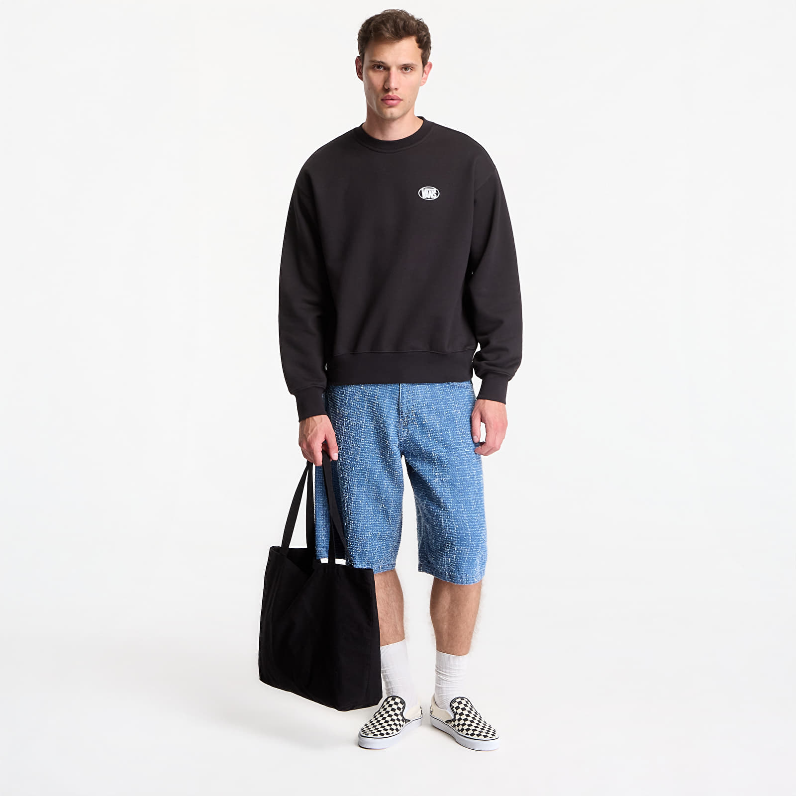 Men's hoodies Vans Oval Logo Crew Black