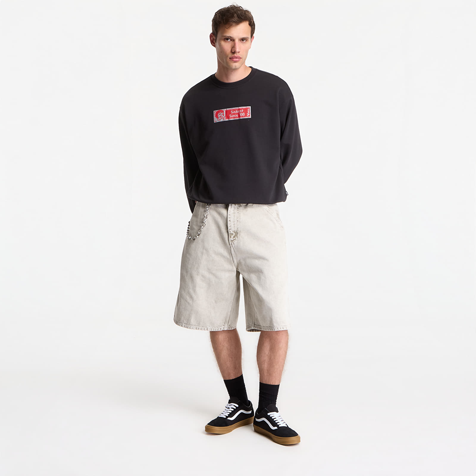 Men's hoodies Vans Sickest 66 Crew Black