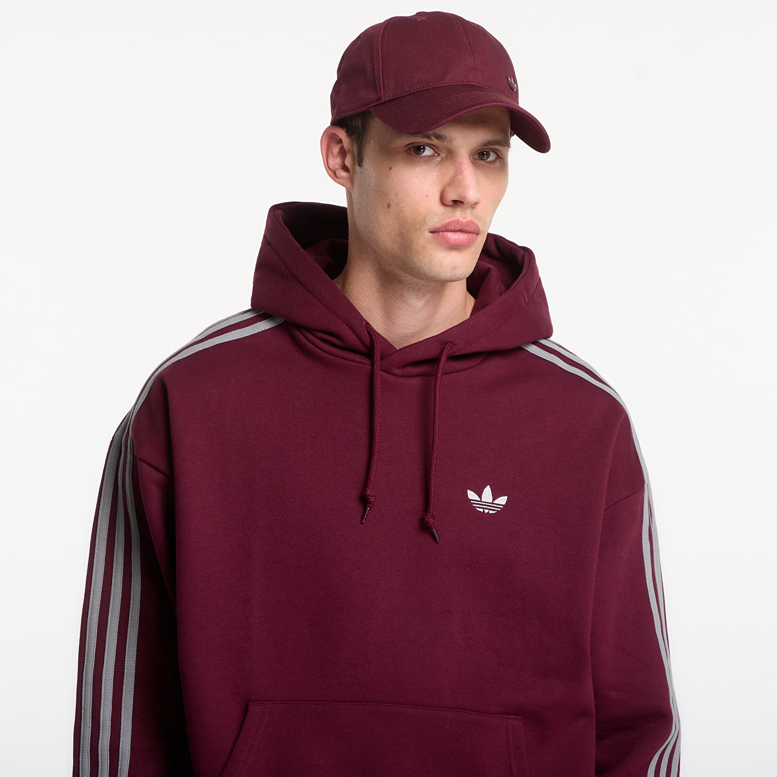Men's hoodies adidas Adicolor Classics 3-Stripes Hoody Maroon