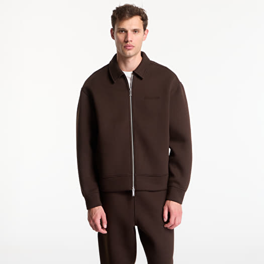 Calvin Klein Ls Cooling Spacer Fz Shirt Jacket Dark Coffee