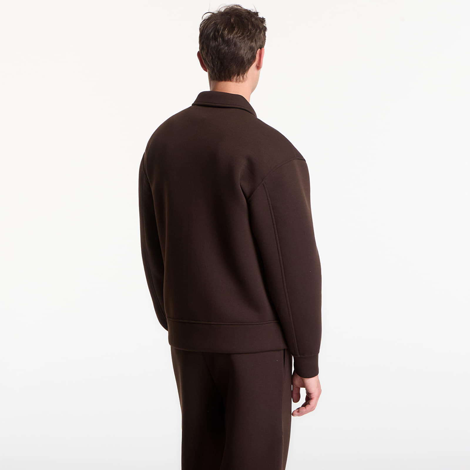 Мужские пиджаки Calvin Klein Ls Cooling Spacer Fz Shirt Jacket Dark Coffee