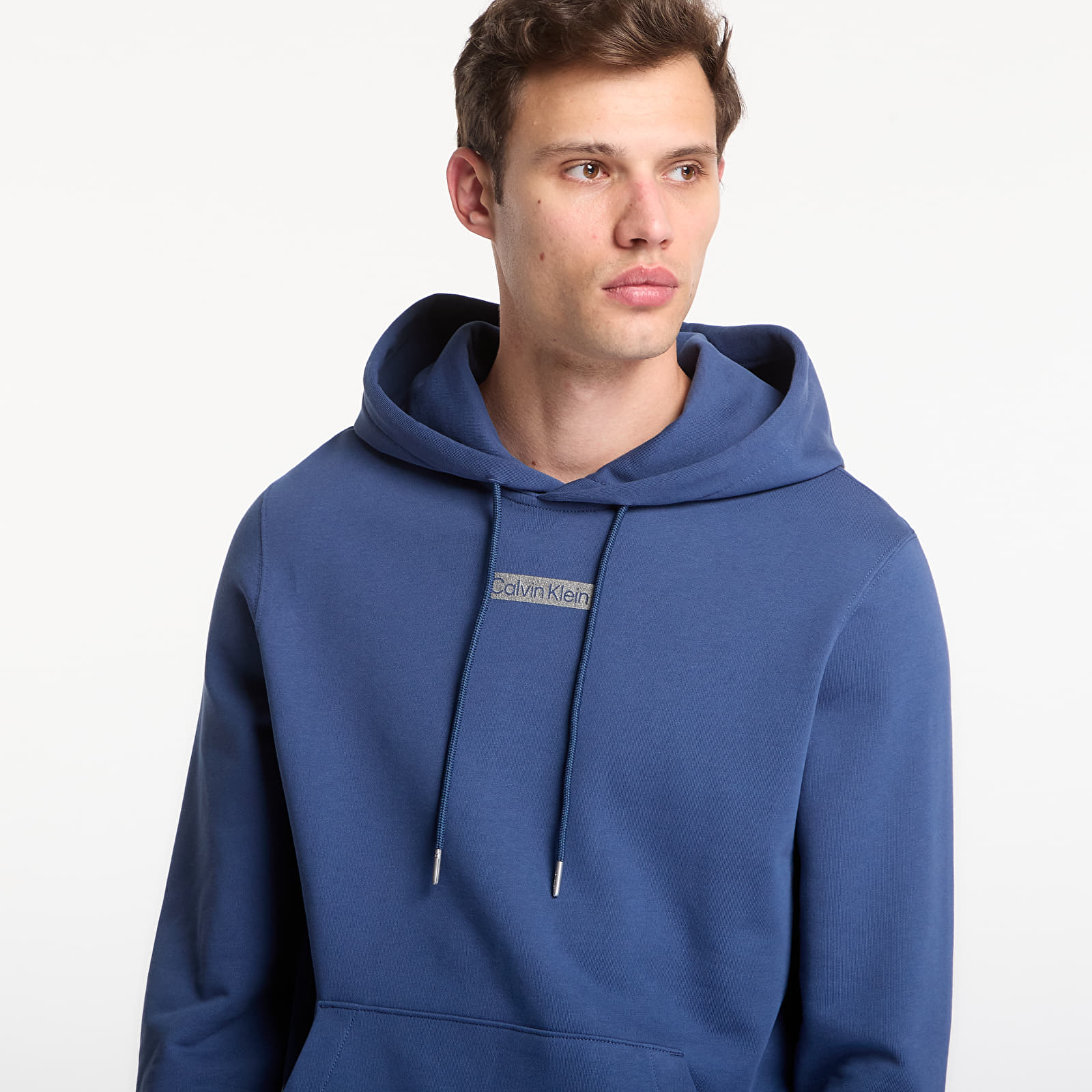 Hoodies für Männer Calvin Klein Ls 350terry Eu Sp Graphic Hoodie Dark Denim