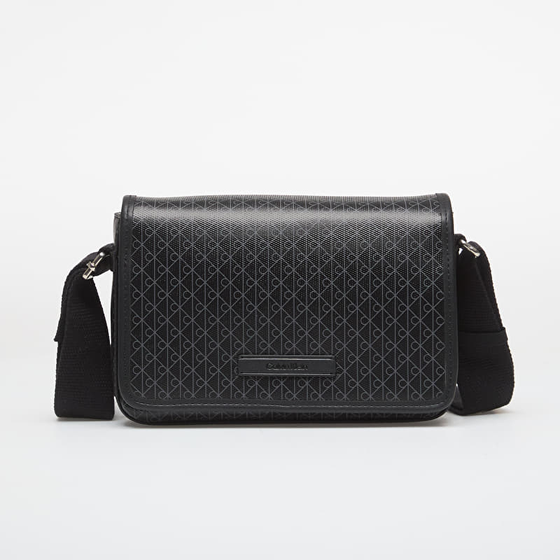 Bag Calvin Klein Emblem Aop Coated Small Flap Mes Black/ Aop
