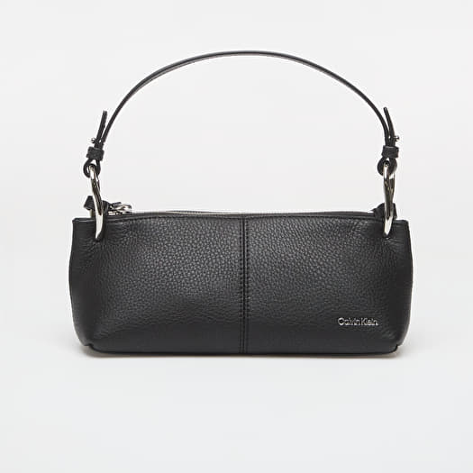 Handbag Calvin Klein Slouchy Leather Small Conv Bag Black