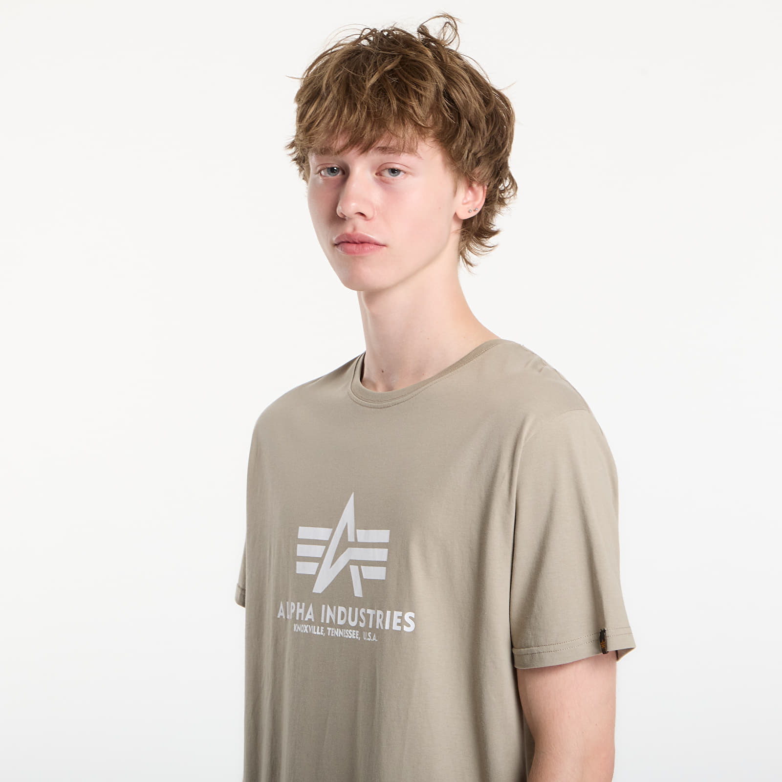 T-skjorter Alpha Industries Basic T-Shirt Vintage Sand