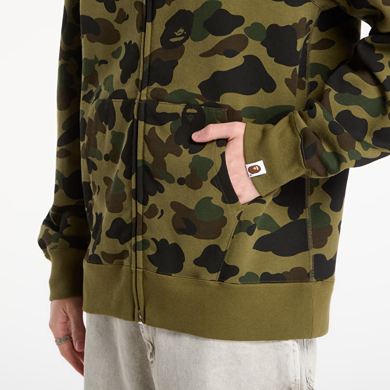 A BATHING APE 1st Camo Shark Full Zip Hoodie Green | Footshop