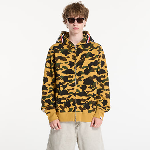 Sweatshirt A BATHING APE 1st Camo Shark Full Zip Hoodie Yellow UNISEX