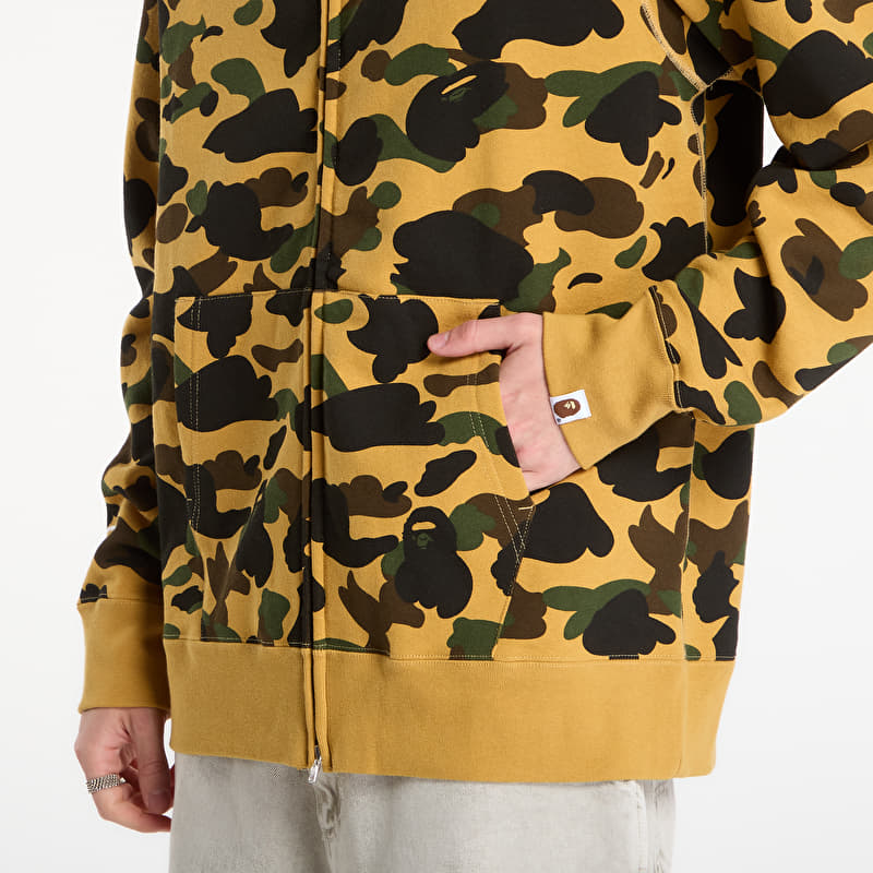 A BATHING APE 1st Camo Shark Full Zip Hoodie Yellow UNISEX | Footshop