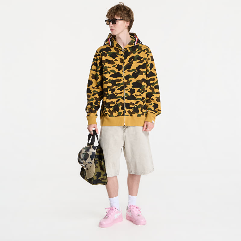 A BATHING APE 1st Camo Shark Full Zip Hoodie Yellow UNISEX | Footshop