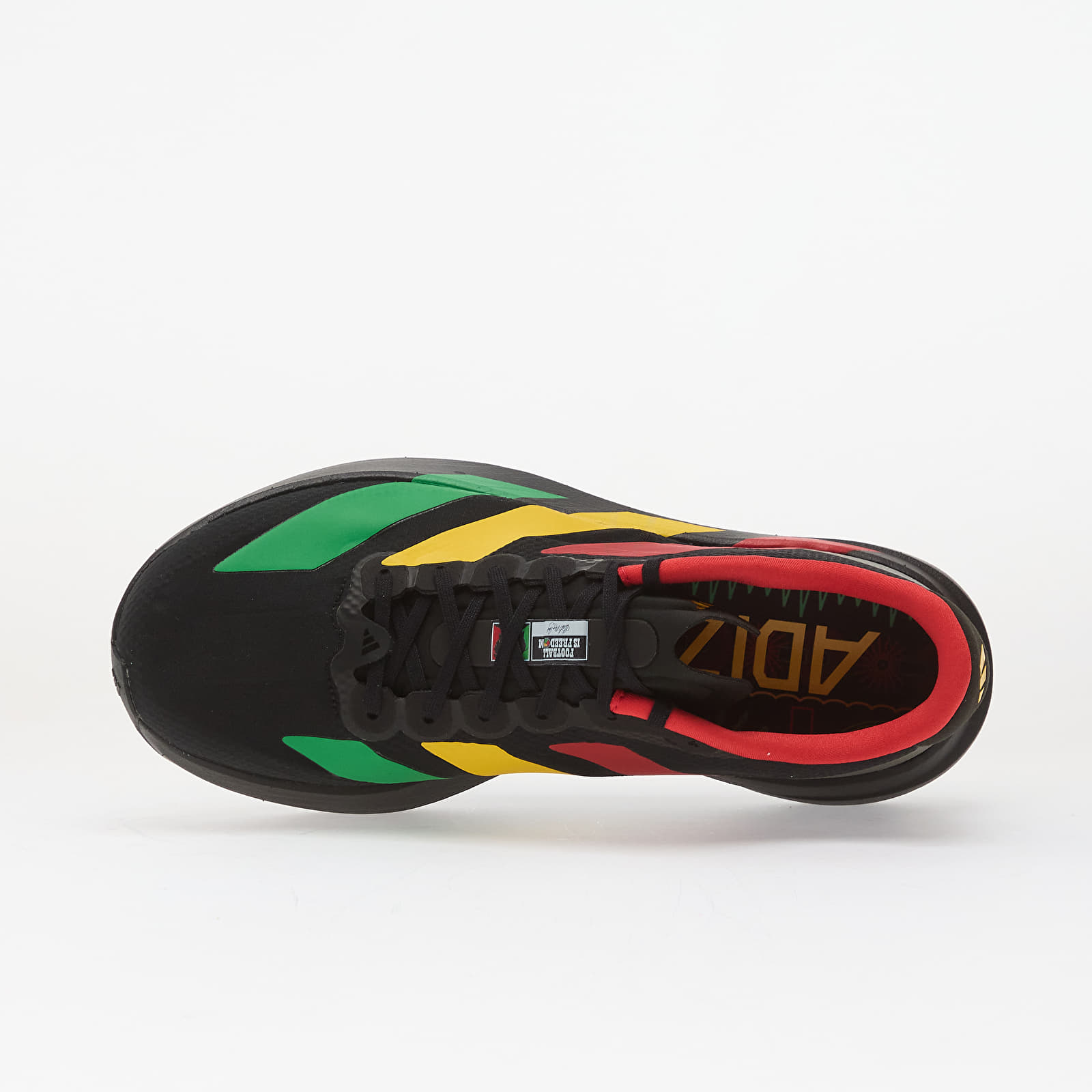 Damesschoenen adidas Jamaica 26 X Bob Marley Adizero Evo SL Core Black/ Vivid Green/ Bold Gold