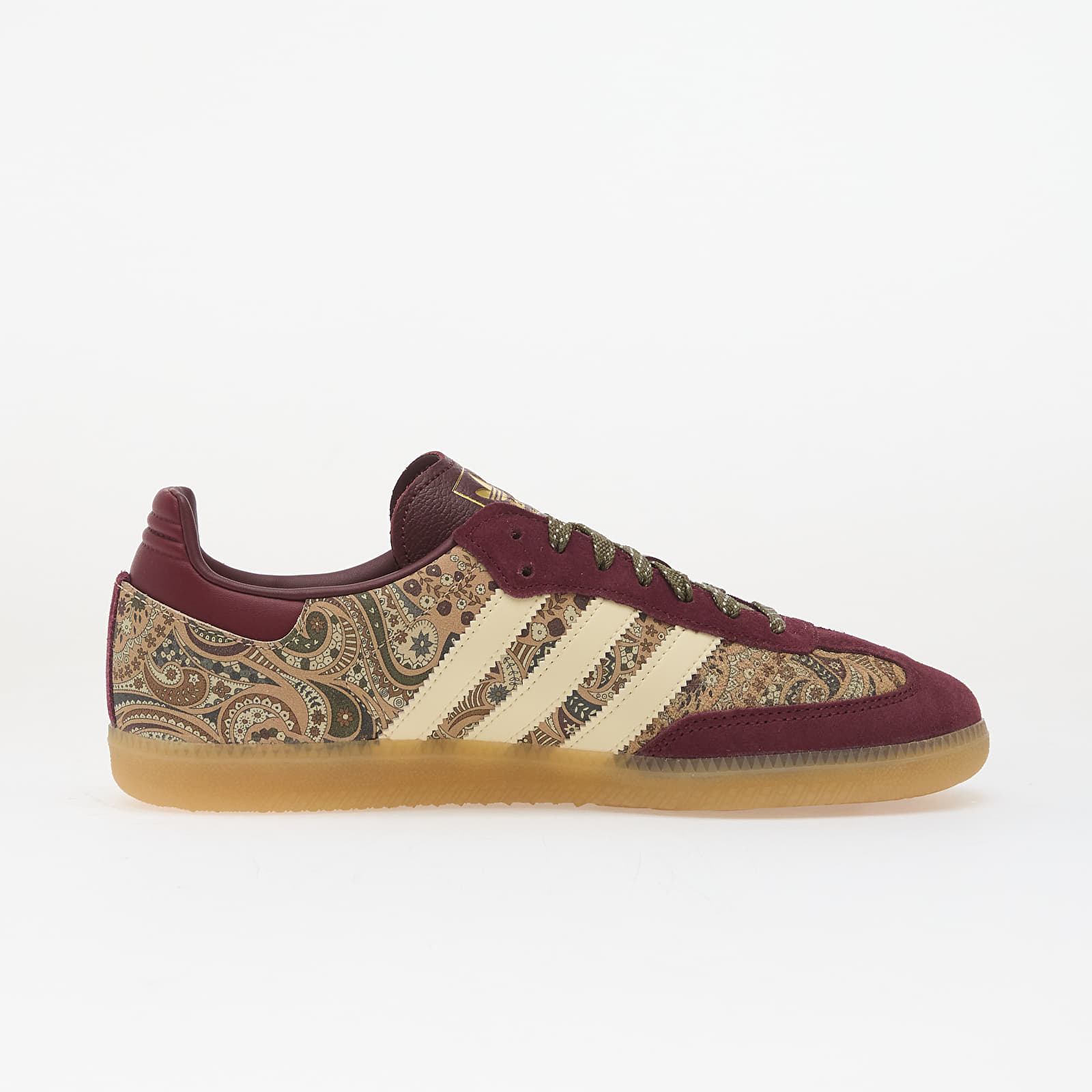 Women's shoes adidas x Liberty London Samba OG Maroon/ Warm Vanilla/ Olive Strata