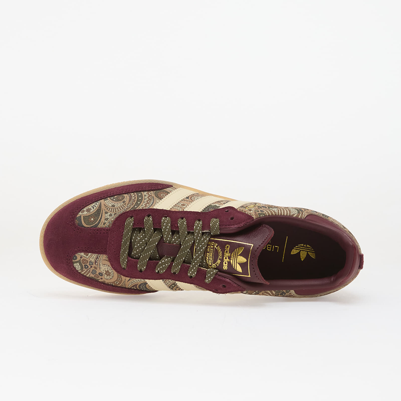 Women's shoes adidas x Liberty London Samba OG Maroon/ Warm Vanilla/ Olive Strata