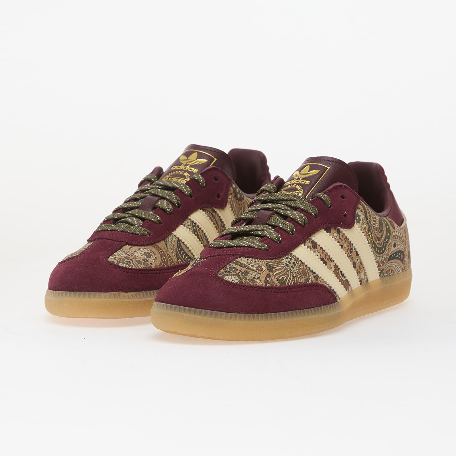 Women's shoes adidas x Liberty London Samba OG Maroon/ Warm Vanilla/ Olive Strata