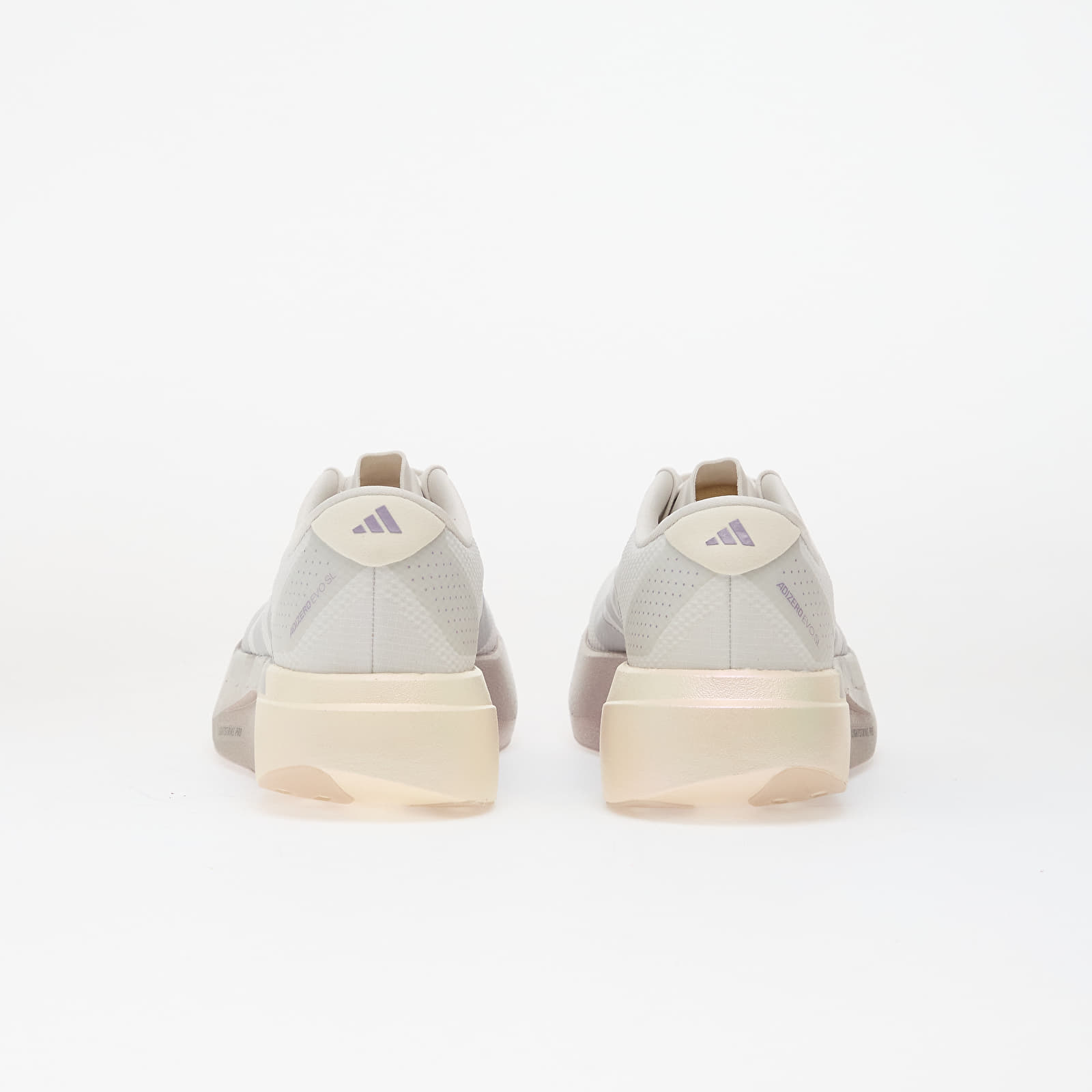 Damen Sneaker und Schuhe adidas Adizero EVO SL Woven Crystal White/ Grey Two/ Matt Purple Met.