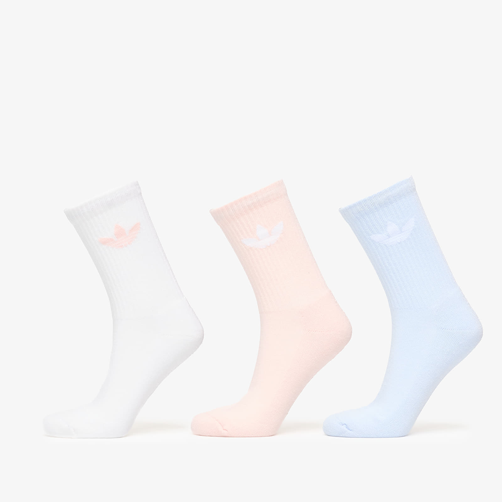 Socks adidas Trefoil Crew Sock Cushion 3-Pack White