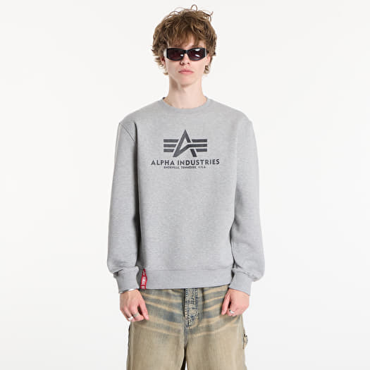 Sweatshirt Alpha Industries Basic Hoody Small Logo II Grey Heather