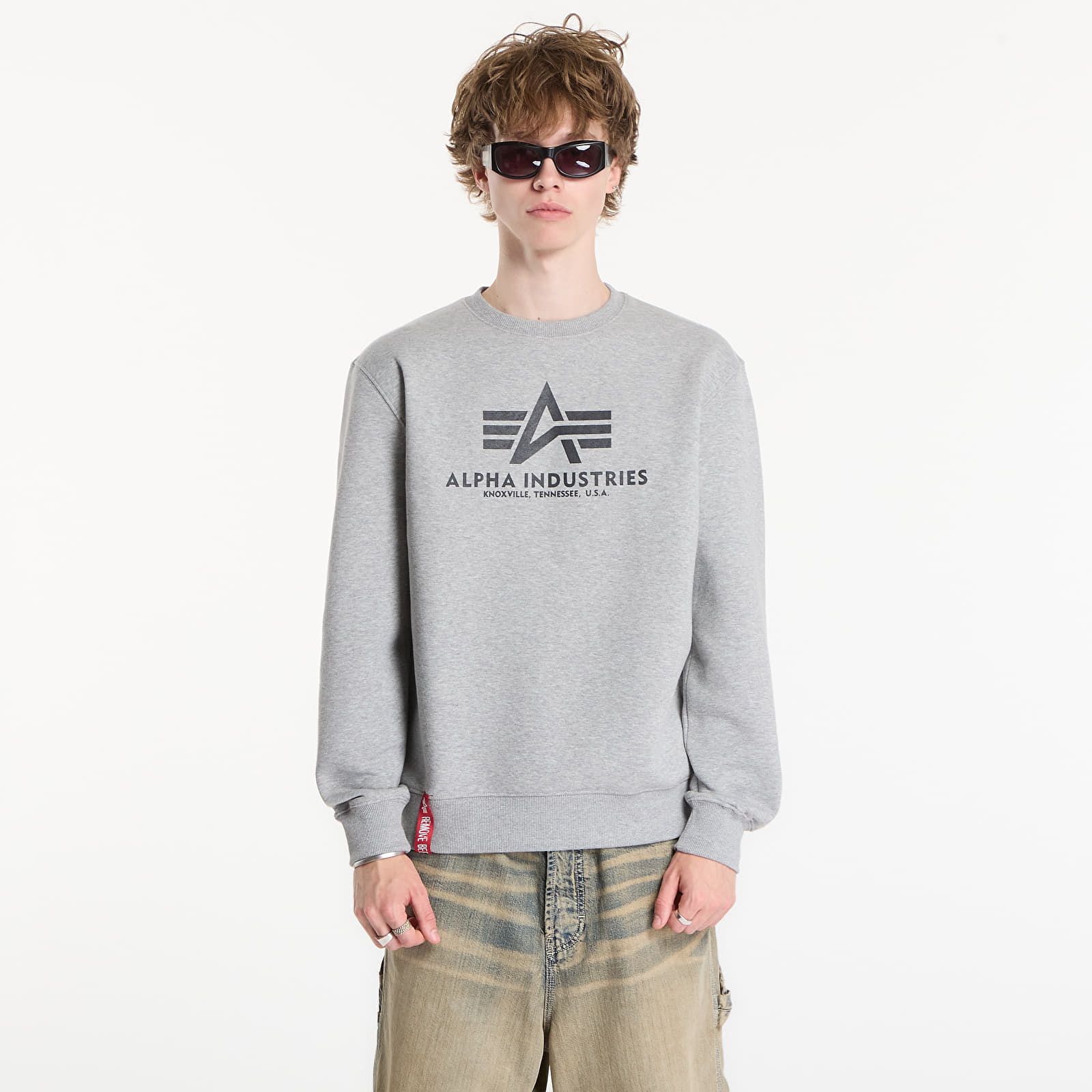 Sweatjacken und Sweatshirts Alpha Industries Basic Hoody Small Logo II Grey Heather