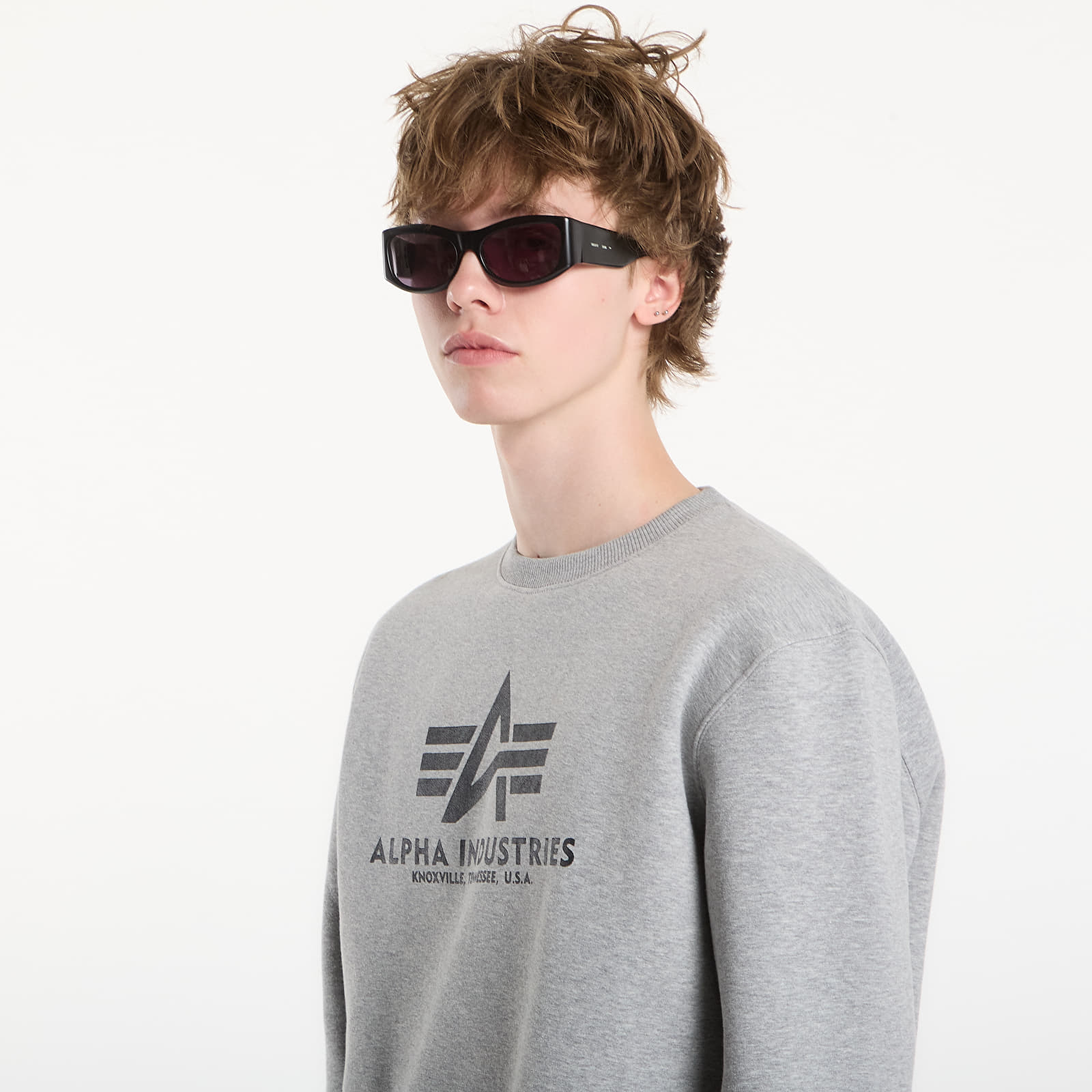Sweatjacken und Sweatshirts Alpha Industries Basic Hoody Small Logo II Grey Heather