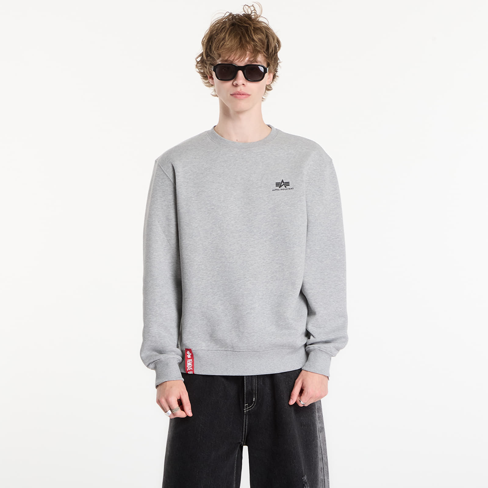 Hettegensere og sweatshirts Alpha Industries Basic Small Logo Sweatshirt Grey Heather