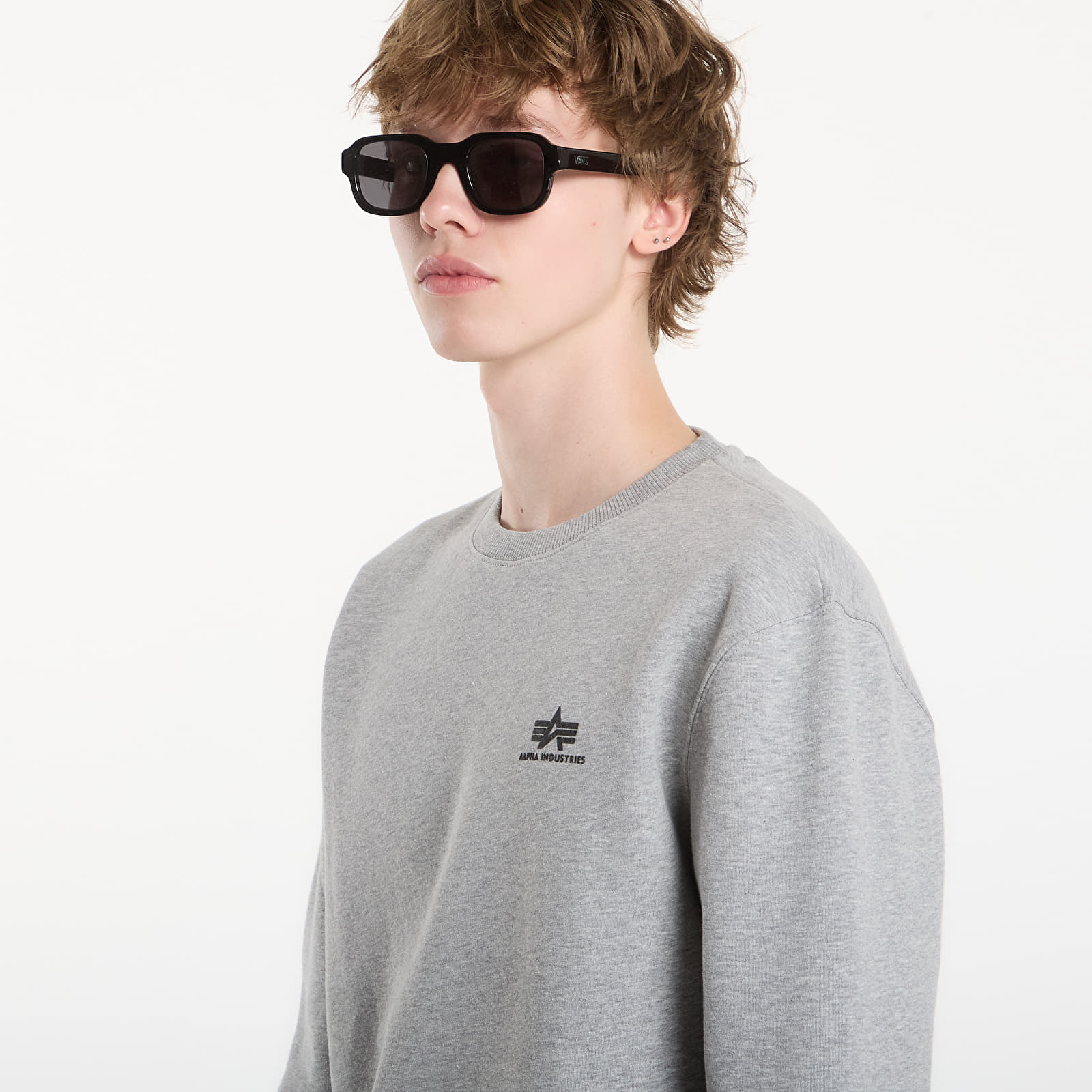 Hettegensere og sweatshirts Alpha Industries Basic Small Logo Sweatshirt Grey Heather