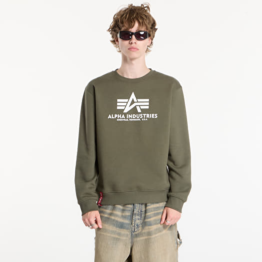 Sweatshirt Alpha Industries Basic Hoody Small Logo II Dark Olive