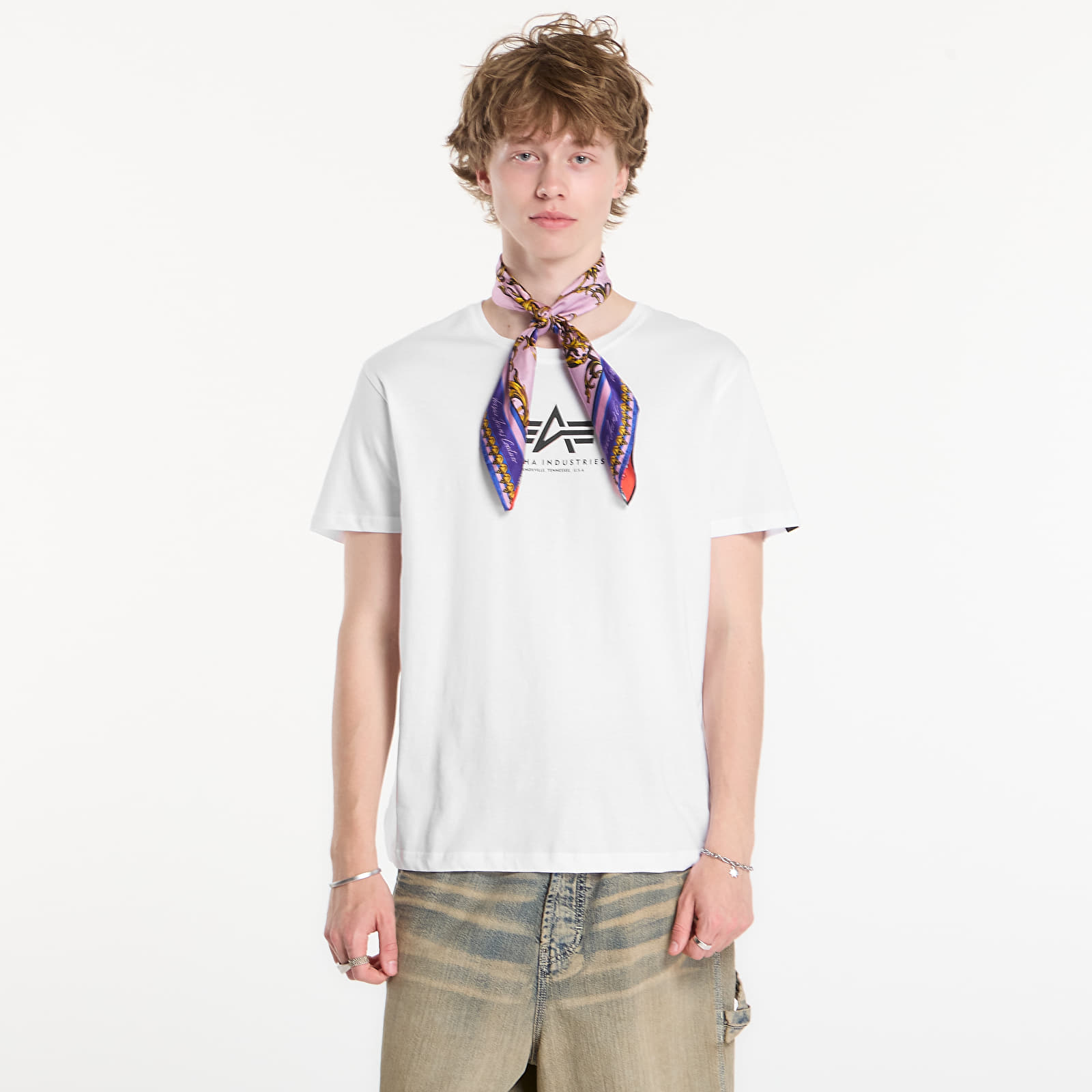 T-shirts Alpha Industries Basic T-Shirt Contrast Stitch White