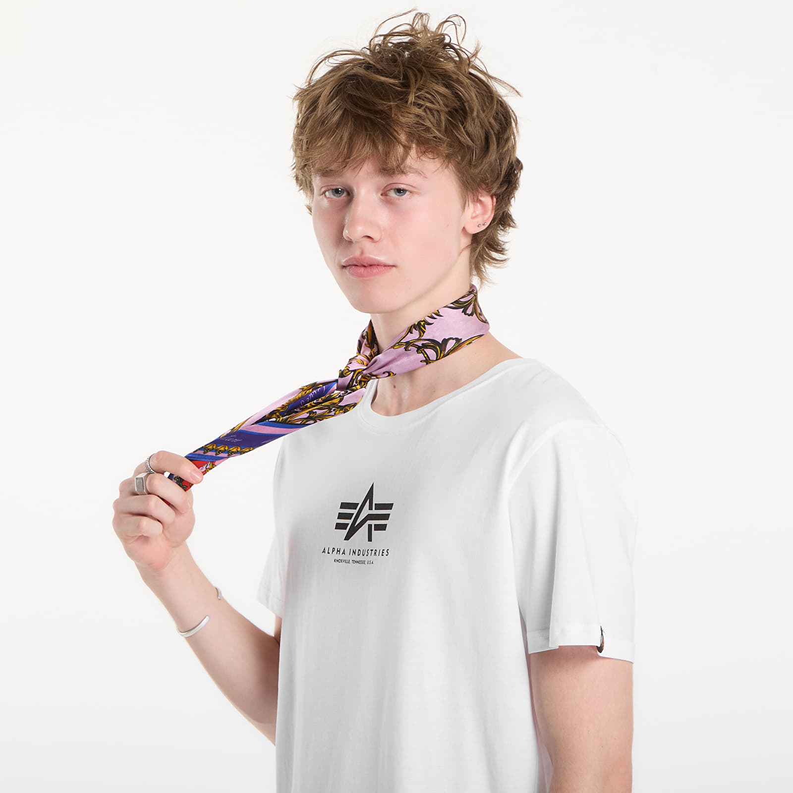 T-shirts Alpha Industries Basic T-Shirt Contrast Stitch White