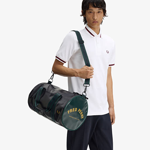 Fred Perry Classic Barrel Bag Navy / Grassroots | Footshop