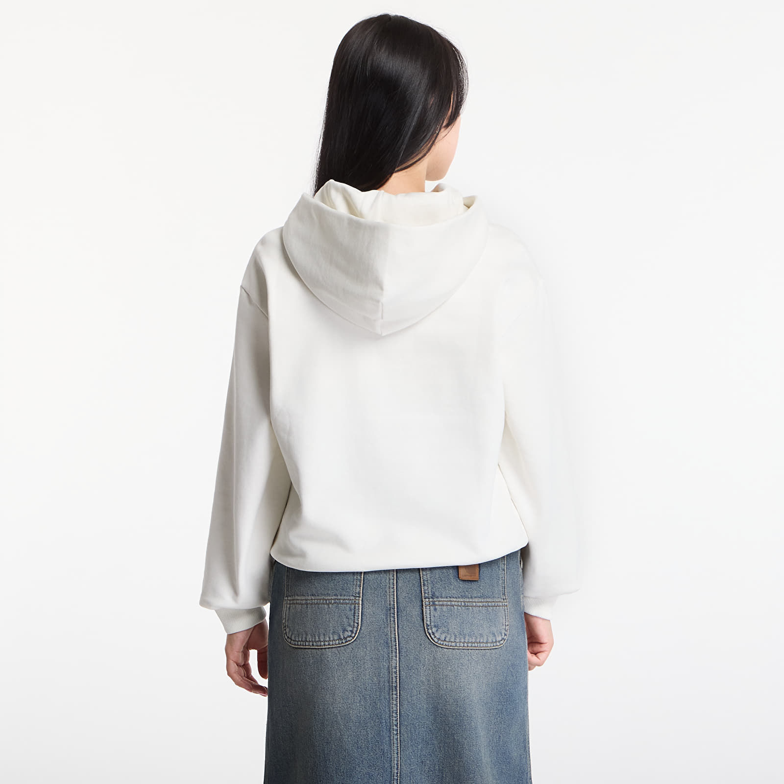 Women's hoodies Vans Oval Logo Relaxed Pullover Marshmallow