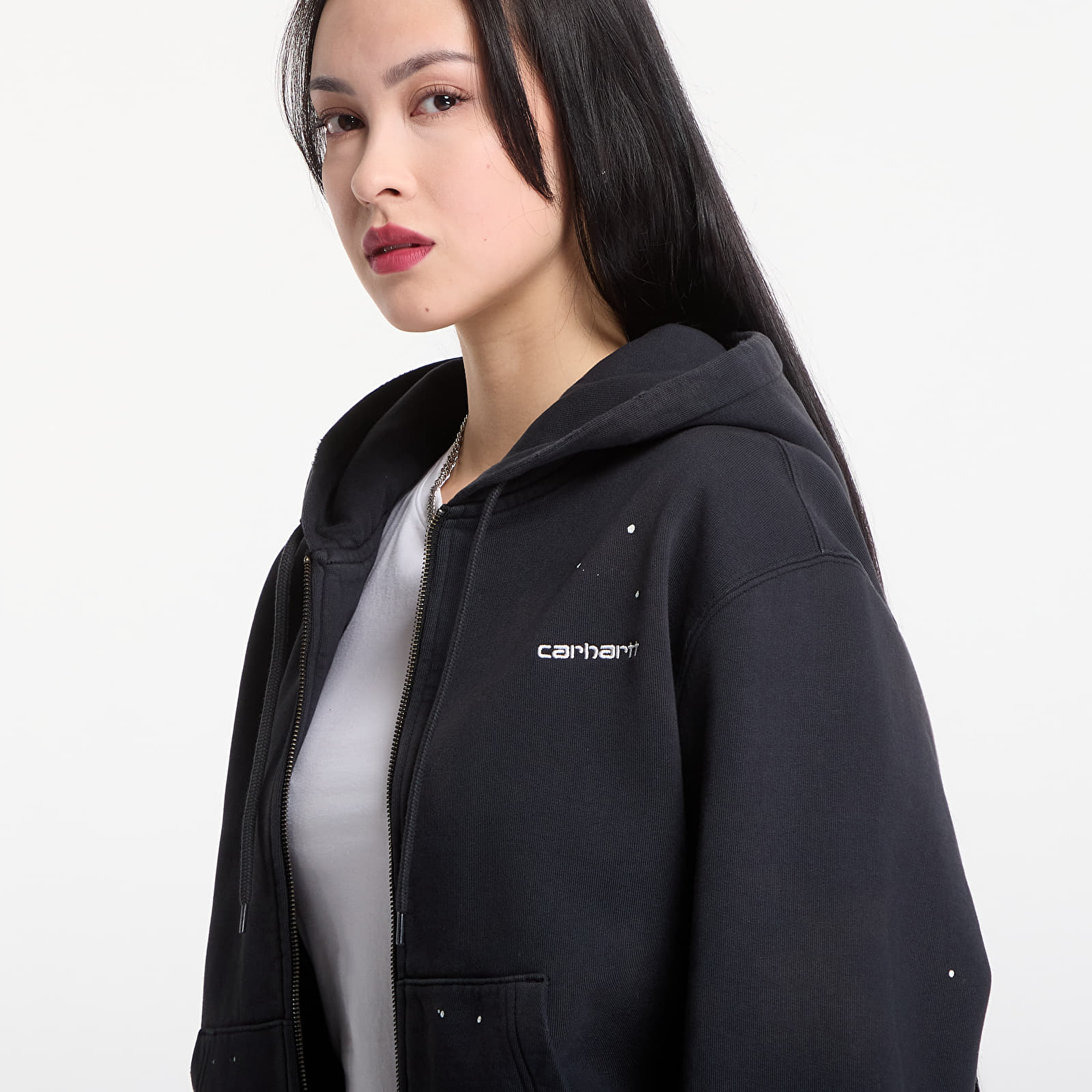 Hoodies and sweatshirts  Carhartt WIP Hooded Painter Jacket UNISEX Black Destroy Wash, Splatter