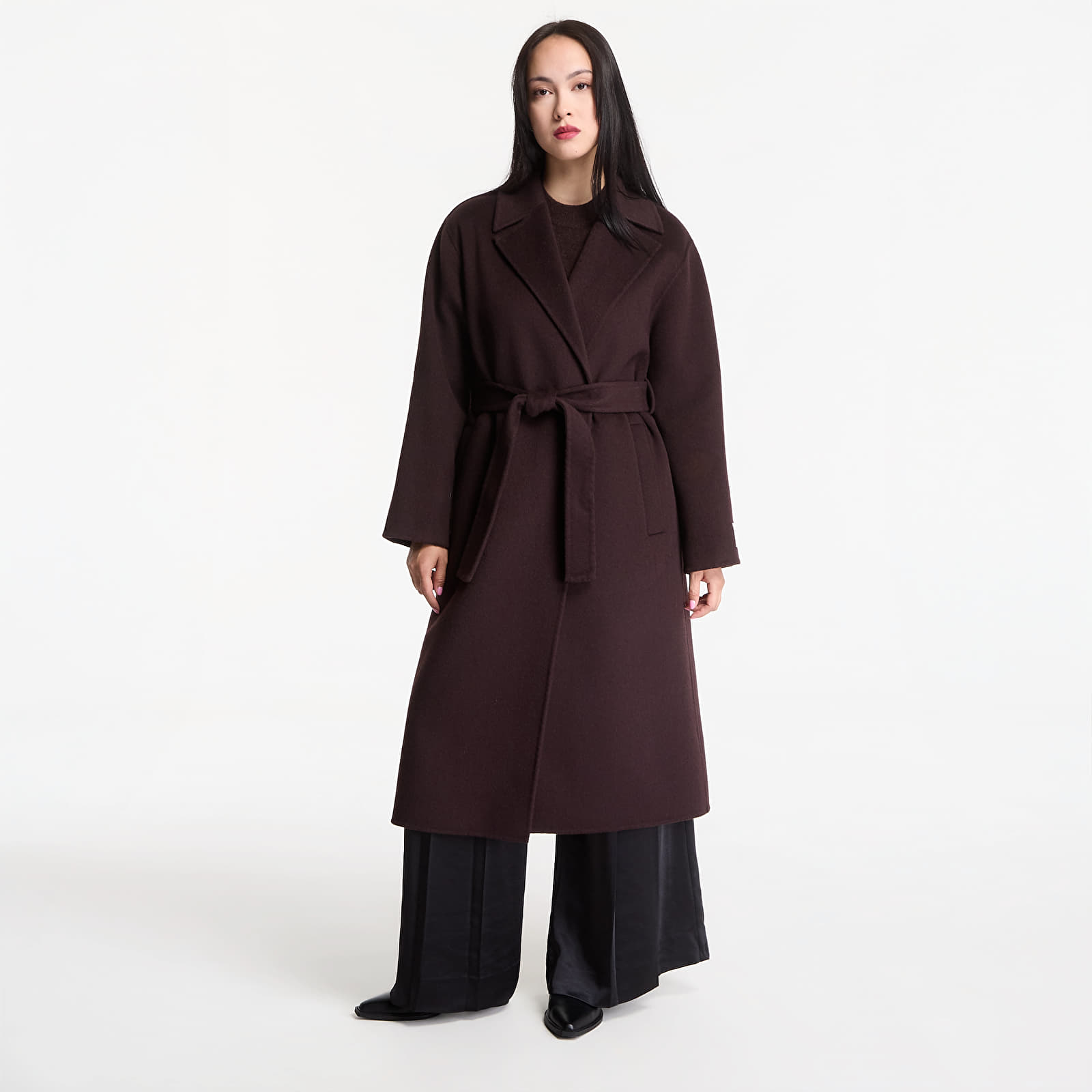 Женские пальто Calvin Klein Classic Df Wool Wrap Coat Dark Brown
