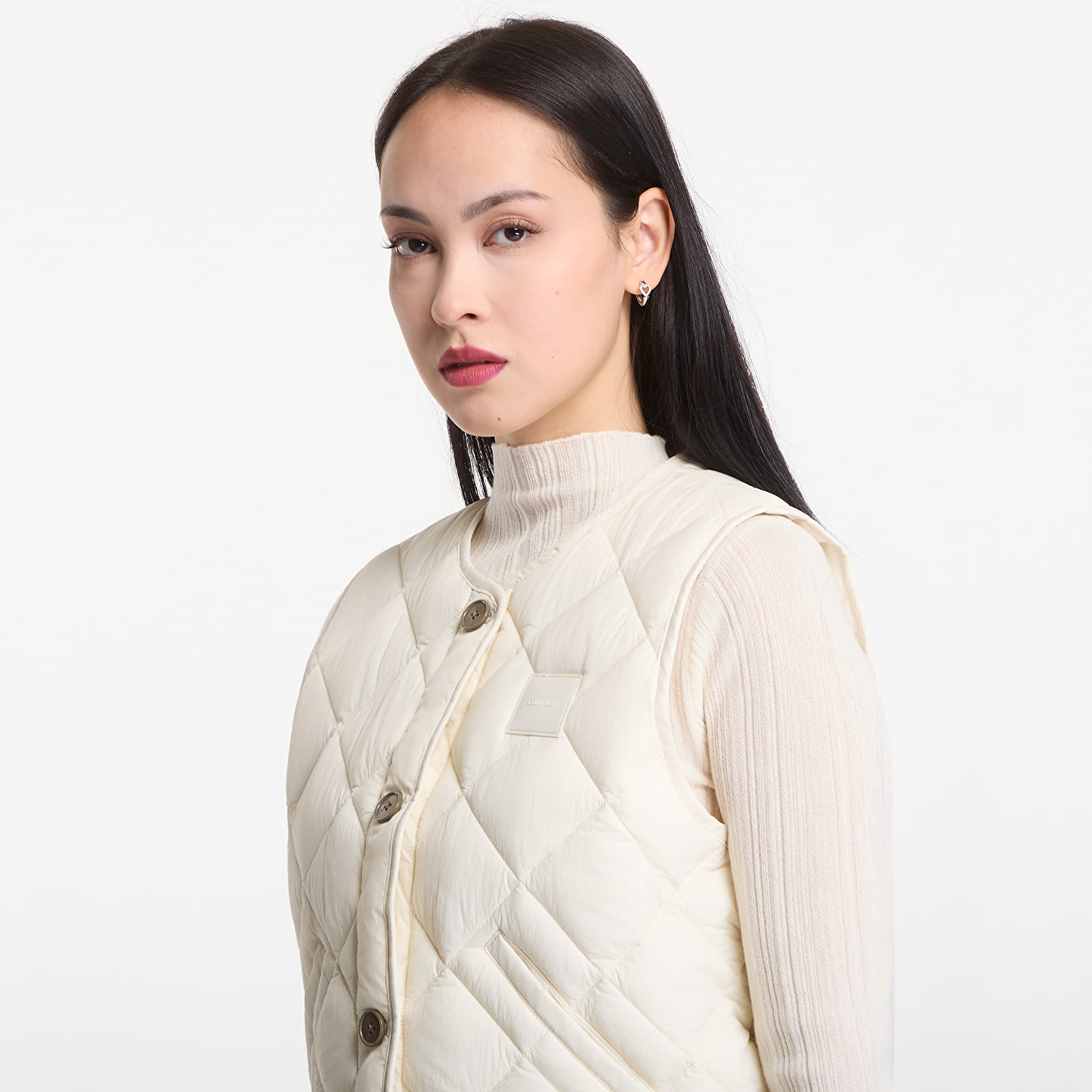Västar för kvinnor Calvin Klein Ulw Short Quilted Liner Vest Birch