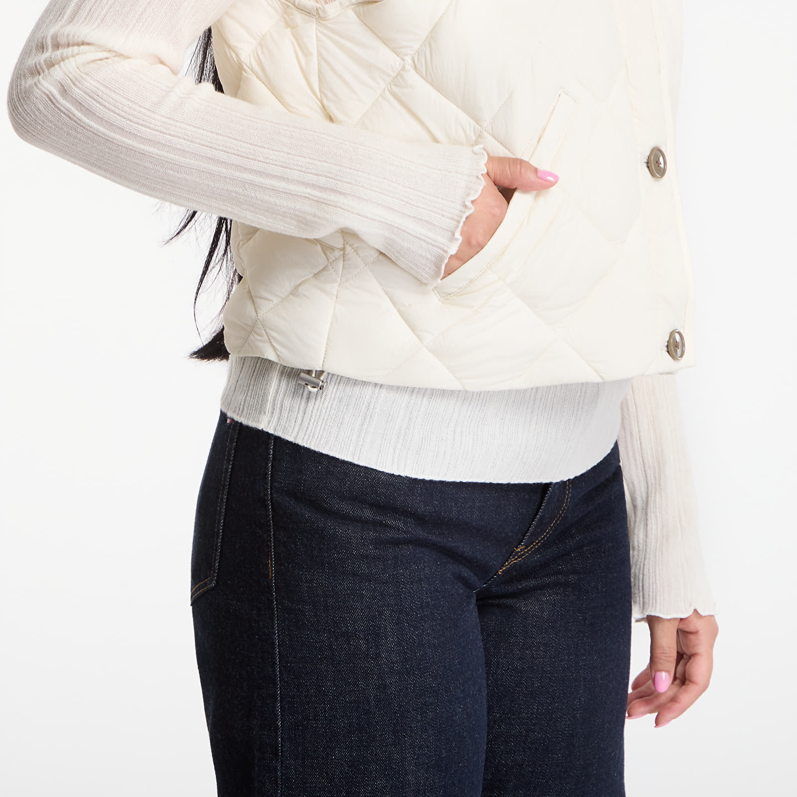 Västar för kvinnor Calvin Klein Ulw Short Quilted Liner Vest Birch