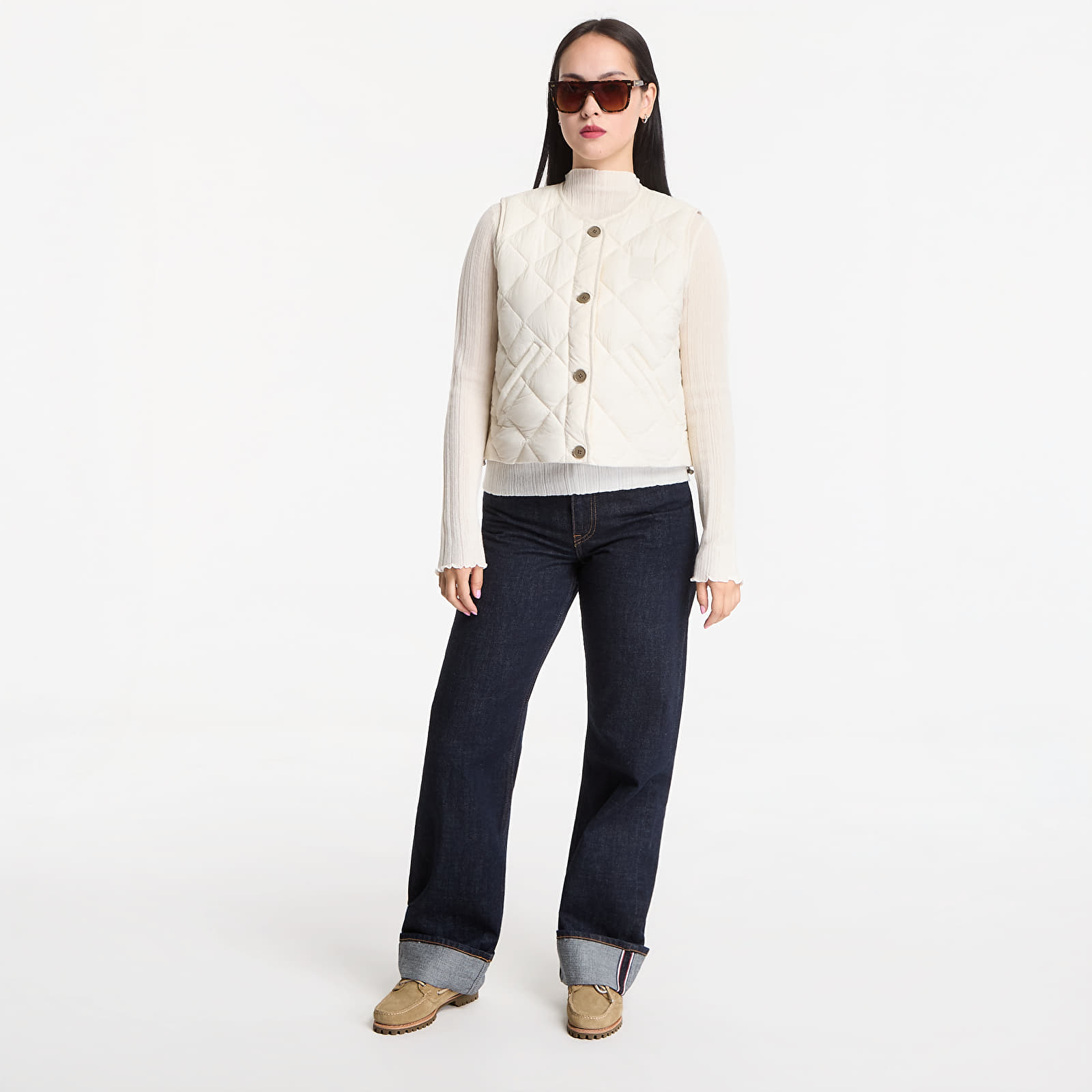 Västar för kvinnor Calvin Klein Ulw Short Quilted Liner Vest Birch