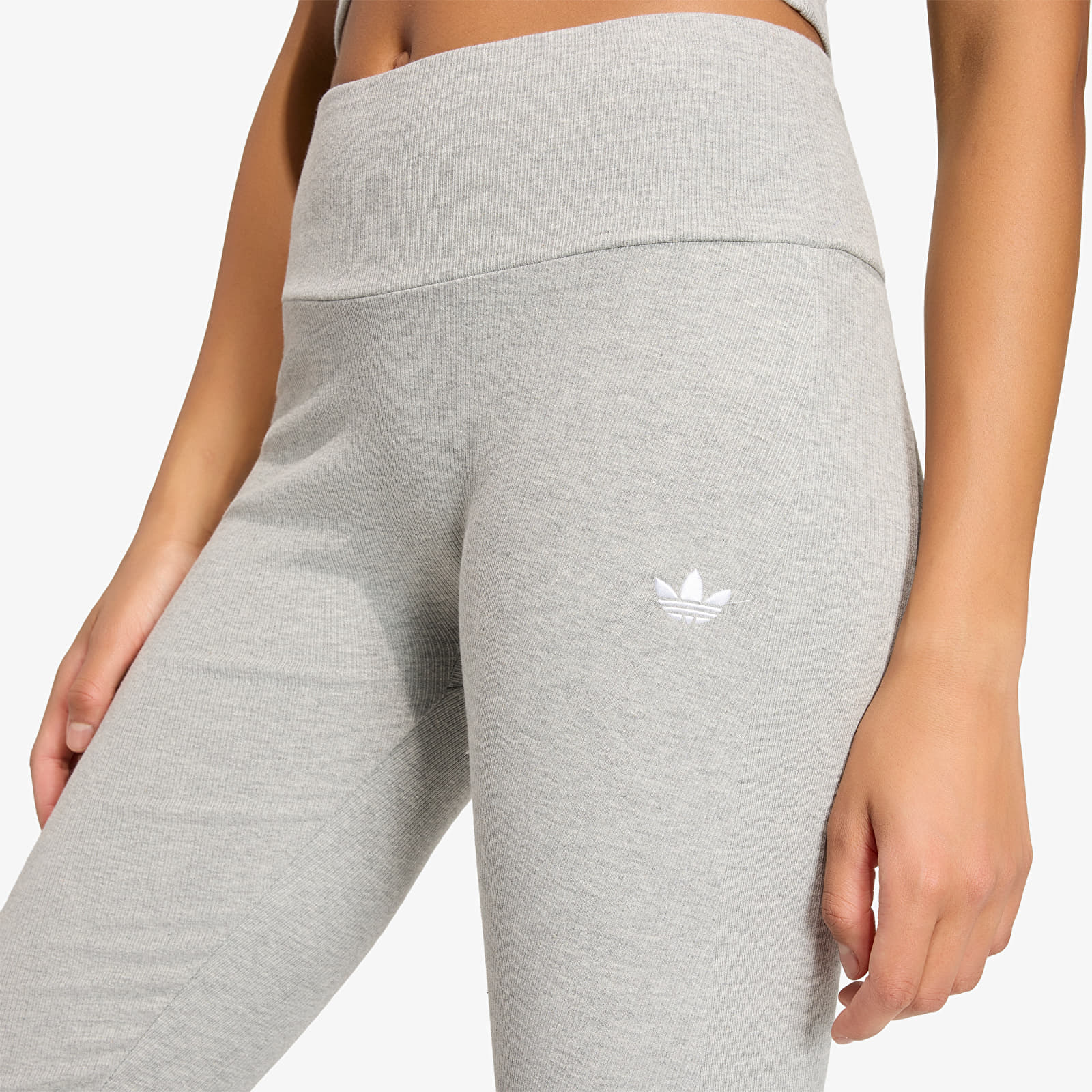 Leggings femme adidas Essentials Rib Flared Leggings Tights Medium Grey Heather
